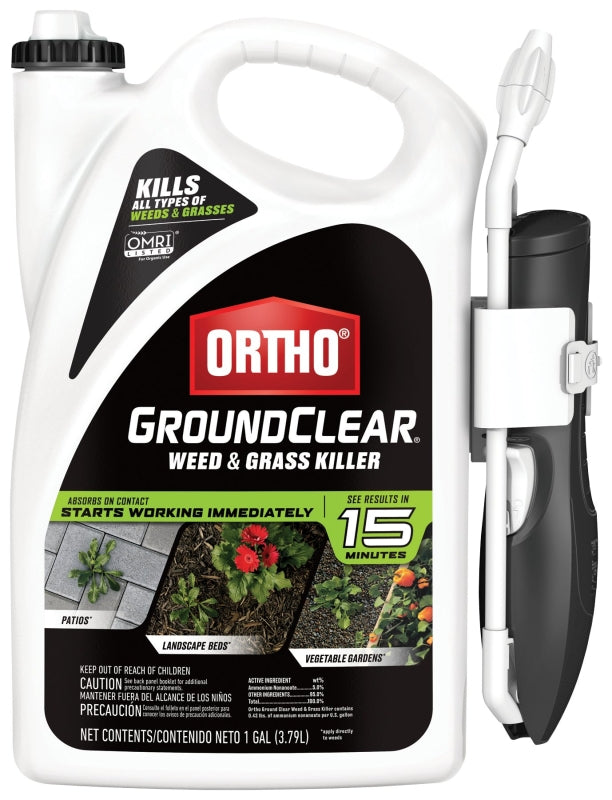 ORTHO Ortho GroundClear 4613264 Weed and Grass Killer, Liquid, Spray Application, 1 gal Bottle