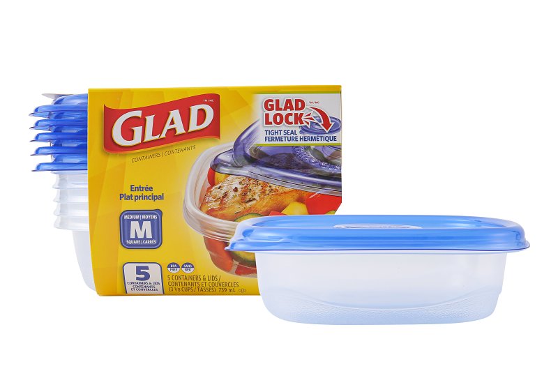GLAD Glad BBG10091 Medium Entree, 25 oz, Plastic, Clear