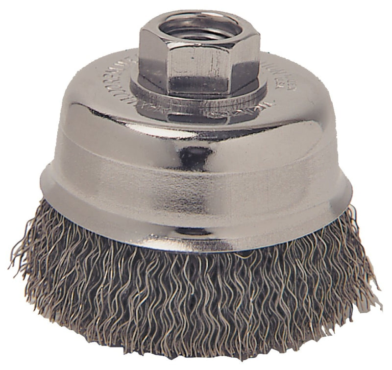 WEILER Weiler 36061 Wire Cup Brush, 5 in Dia, 5/8-11 Arbor/Shank, Carbon Steel Bristle TOOLS WEILER