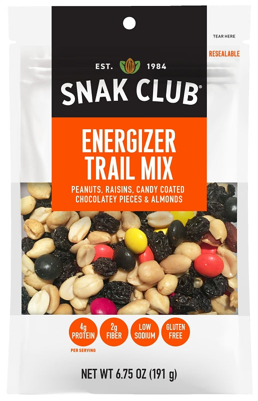 SNAK CLUB Snak Club 700571 Energizer Trail Mix, Unsalted, 6.75 oz, Bag