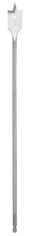 MILWAUKEE Milwaukee 48-27-1121 Boring Bit, 1-1/8 in Dia, 6 in OAL, Flat Flute, 1/4 in Dia Shank, Hex Shank