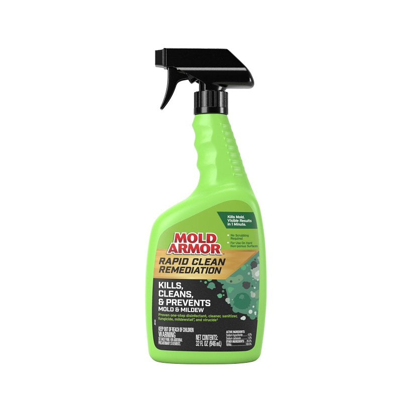 MOLD ARMOR Mold Armor FG590 Remediation Mold Removal, 32 oz, Liquid, Bleach, Clear