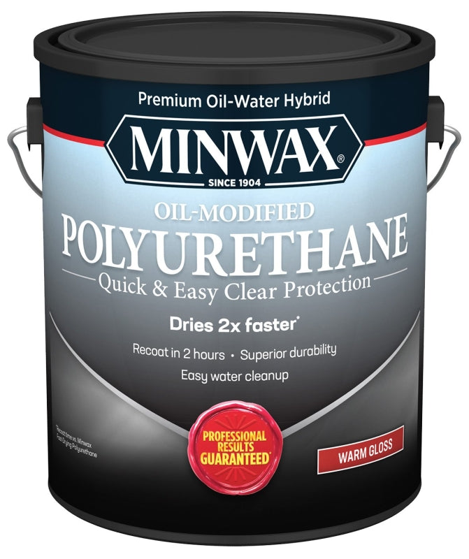MINWAX Minwax 710310000 Polyurethane, Water Base, Clear, Gloss, Liquid, 1 gal Can