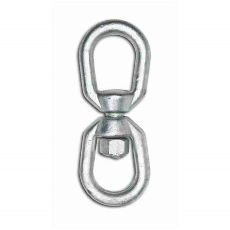 CAMPBELL CHAIN Campbell T9630835 Eye and Eye Swivel, 1/2 in Trade, 3,600 lb Working Load, Steel, Galvanized HARDWARE & FARM SUPPLIES CAMPBELL CHAIN