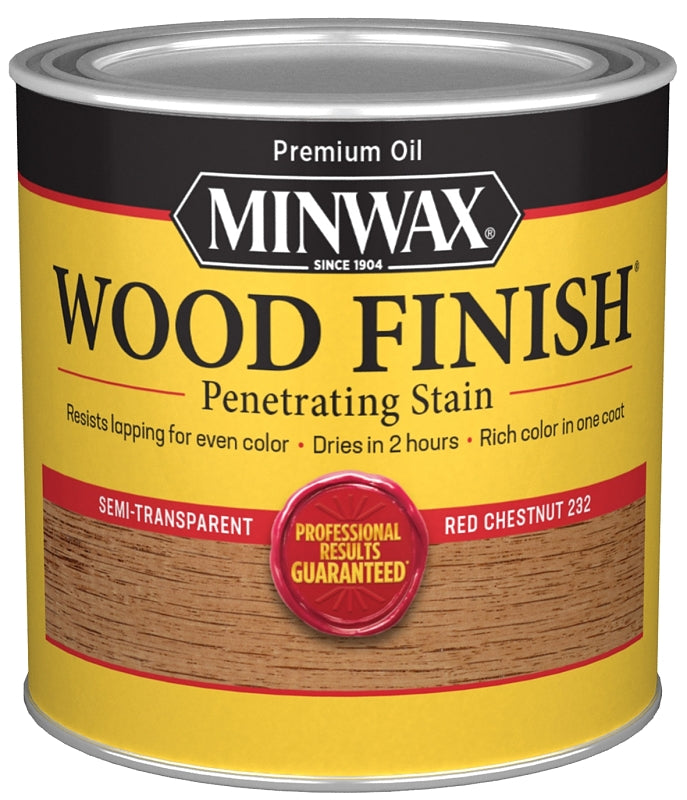 MINWAX Minwax 223204444 Wood Stain, Red Chestnut, Liquid, 0.5 pt Can PAINT MINWAX