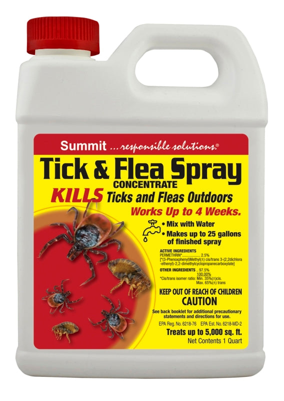 SUMMIT Summit 018-6 Tick and Flea Spray, Around the Home, 1 qt LAWN & GARDEN SUMMIT