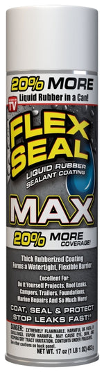 FLEX SEAL Flex Seal FSMAXWHT24 Rubberized Spray Coating, White, 17 oz, Can