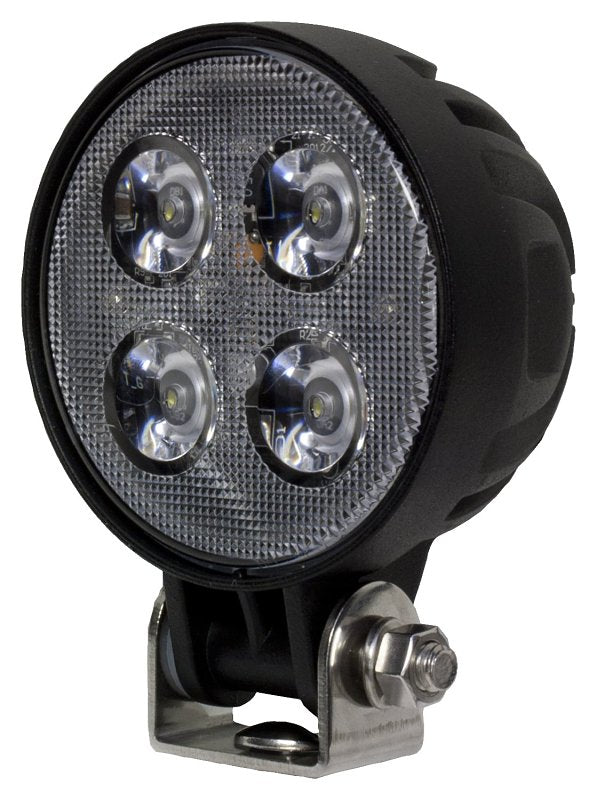 PETERSON MFG PM V912-MV Round Work Light, 0.61/1.11 A, 12/24 V, 4-Lamp, LED Lamp, 900 Lumens Lumens, 6500 K Color Temp, Black AUTOMOTIVE PETERSON MFG
