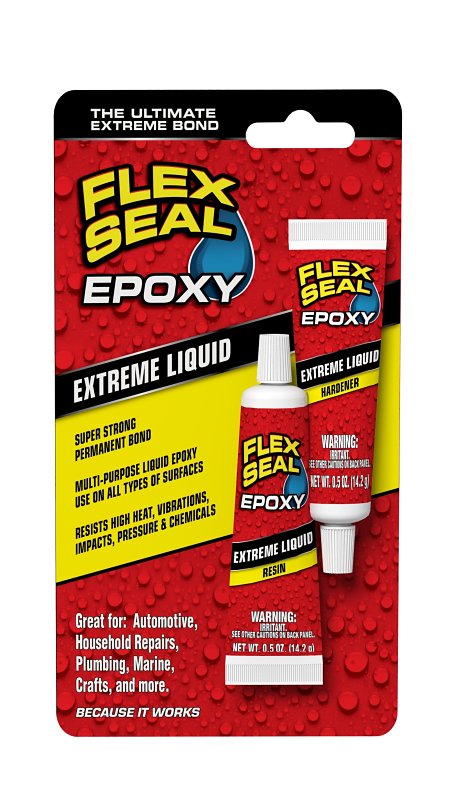 FLEX SEAL Flex Seal EFSBLKR2X15 Epoxy Adhesive, Liquid, Black, 14 mL Tube HOUSEWARES FLEX SEAL