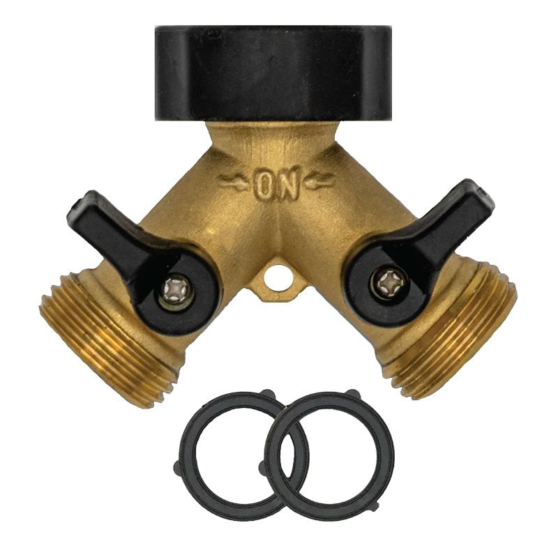 FREEZE MISER Freeze Miser 2482 Hose Splitter, 3/4 in Connection, NPT, 300 psi Pressure, Brass Body