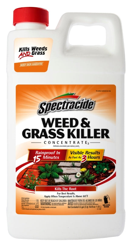 SPECTRACIDE Spectracide HG-96451 Weed and Grass Killer, Liquid, Amber, 64 oz LAWN & GARDEN SPECTRACIDE
