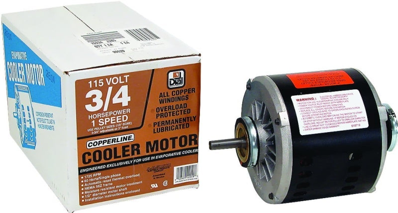 DIAL Dial 2205 Evaporative Cooler Motor, 0.75 hp, 115 V, 1/2 in Dia Shaft, 1725 rpm Speed, Ball Bearing APPLIANCES & ELECTRONICS DIAL