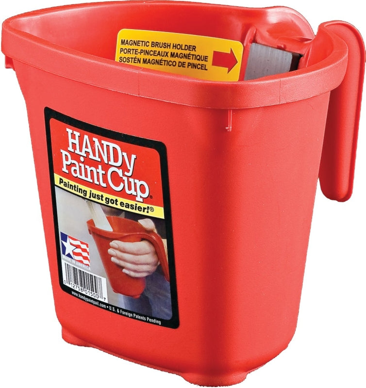HANDY�PRODUCTS Handy Products BER-1500-CT Paint Cup, 1 pt, Plastic, Red