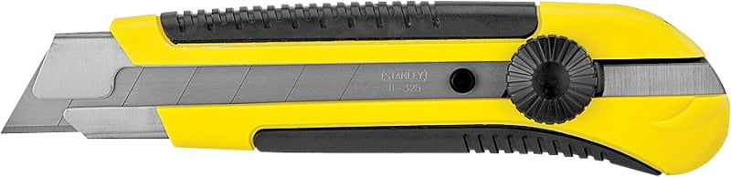 STANLEY STANLEY DynaGrip Series 10-425 Utility Knife, 1 in L Blade, Carbon Steel Blade, Ergonomic Handle, Black/Yellow Handle TOOLS STANLEY