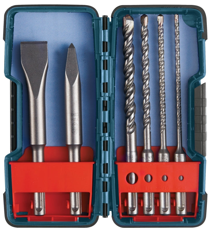 BOSCH Bosch HCST006 Rotary Hammer Drill Bit Set, 6-Piece, Carbide