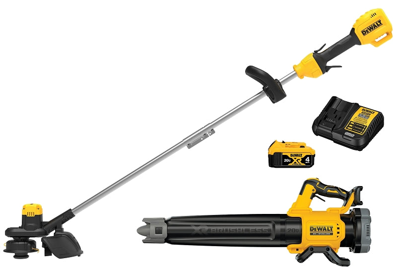 DEWALT DEWALT DCKO215M1 String Trimmer and Blower Combo Kit, Battery Included, 4 Ah, 20 V, Lithium-Ion