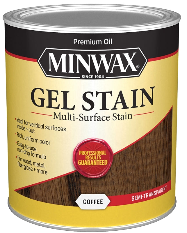 MINWAX Minwax 660910000 Gel Stain, Coffee, Liquid, 1 qt Can PAINT MINWAX