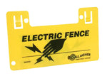 GALLAGHER POWER FENCE, Gallagher G602404 Warning Sign, ELECTRIC FENCE, Black Legend, Yellow Background, 9-1/2 in L, 5-1/2 in W