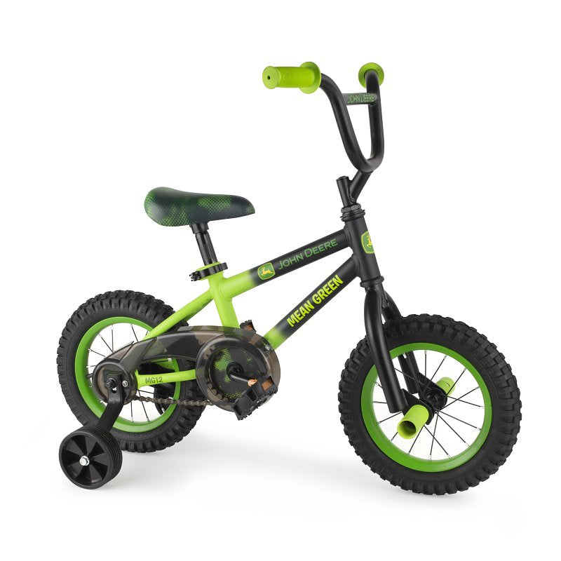 TOMY INTERNATIONAL John Deere Toys 46397 Kid's Bicycle, Boy's, 3 Years and Up, Steel Frame, Mean Green