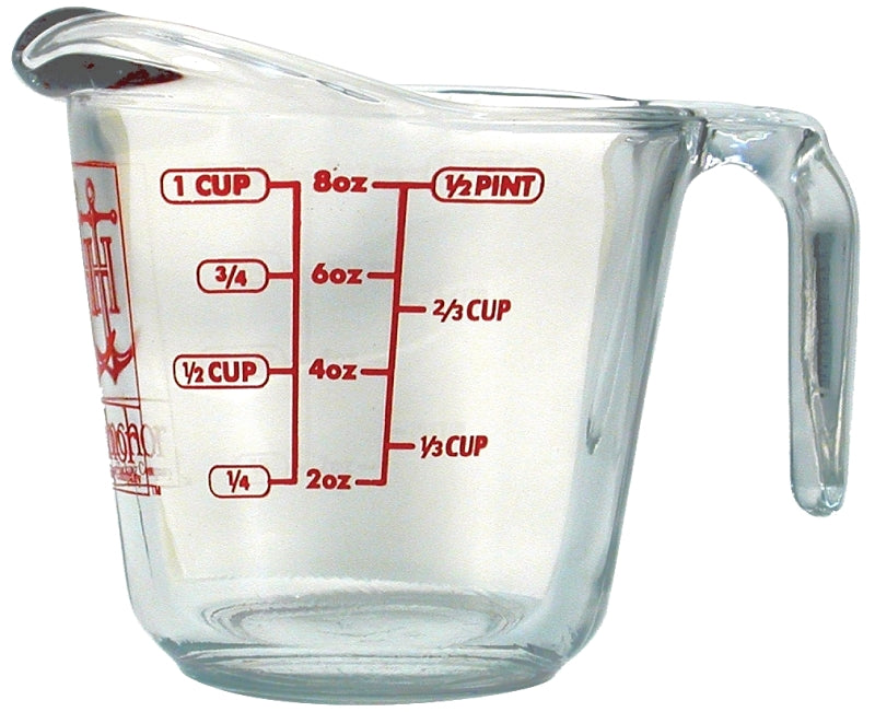 ANCHOR HOCKING Anchor Hocking 551750L13 Measuring Cup, Glass, Clear