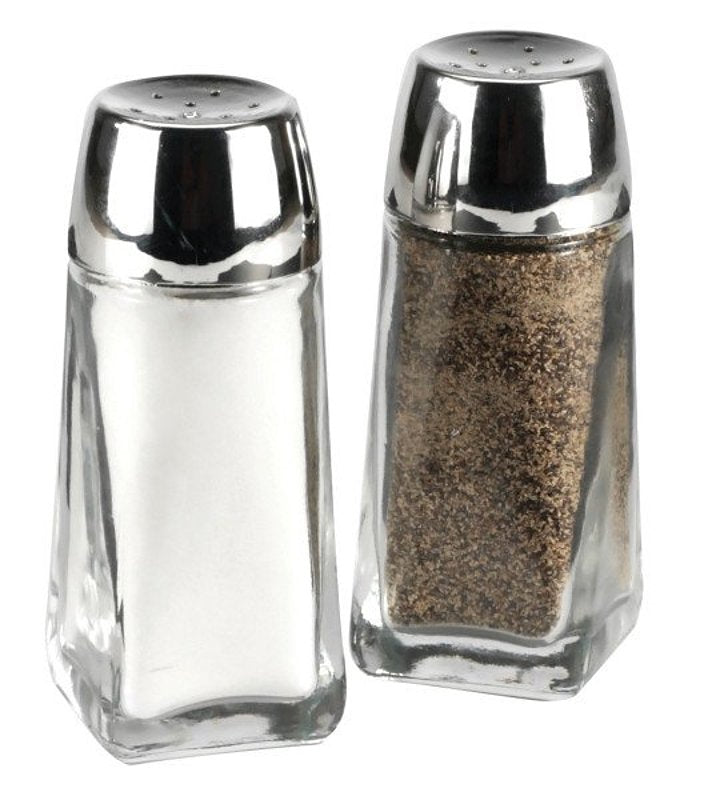 ANCHOR HOCKING Anchor Hocking 12866S Salt and Pepper Shakers, Glass, Clear