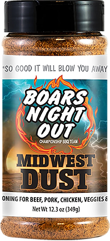 BOARS NIGHT OUT Boar's Night Out Championship BBQ Series OW86540 BBQ Rub, Midwest Dust, 12.3 oz OUTDOOR LIVING & POWER EQUIPMENT BOARS NIGHT OUT