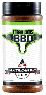 FERGOLICIOUS BBQ Fergolicious Bbq OW74225 BBQ Rub, American Pie LUV, 11.8 oz Bottle OUTDOOR LIVING & POWER EQUIPMENT FERGOLICIOUS BBQ
