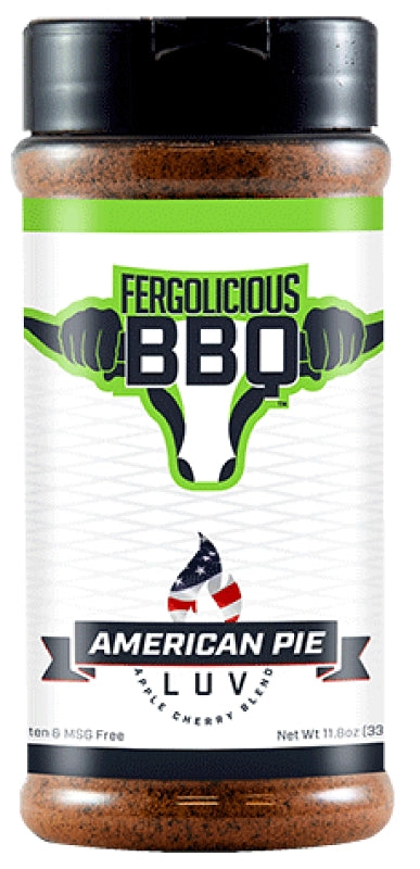 FERGOLICIOUS BBQ Fergolicious Bbq OW74225 BBQ Rub, American Pie LUV, 11.8 oz Bottle OUTDOOR LIVING & POWER EQUIPMENT FERGOLICIOUS BBQ