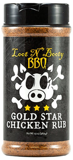 LOOT N BOOTY Loot N' Booty BBQ OW88251 Gold Star Rub, 13 oz Bottle