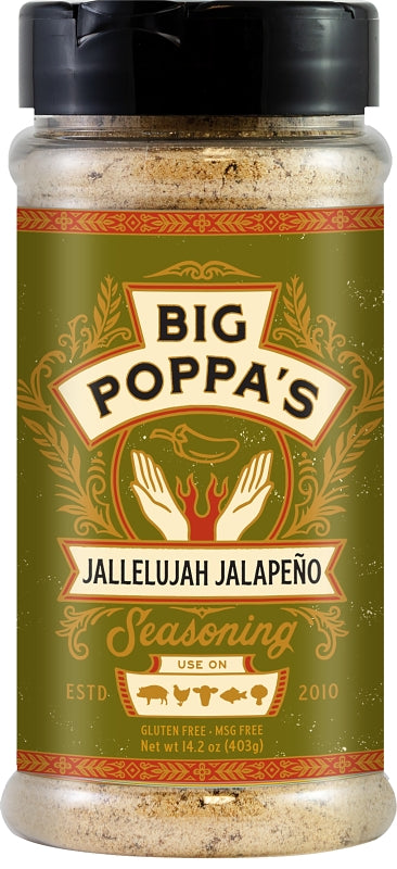 BIG POPPA'S Big Poppa's OW86155-C BBQ Seasoning, Jallelujah Jalapeno, 14.2 oz Shaker OUTDOOR LIVING & POWER EQUIPMENT BIG POPPA'S