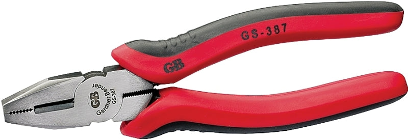 GB Gardner Bender GS-387 Lineman's Pliers, 7-1/2 in OAL, 1-1/4 in Jaw Opening, Red Handle, Comfort Grip Handle TOOLS GB