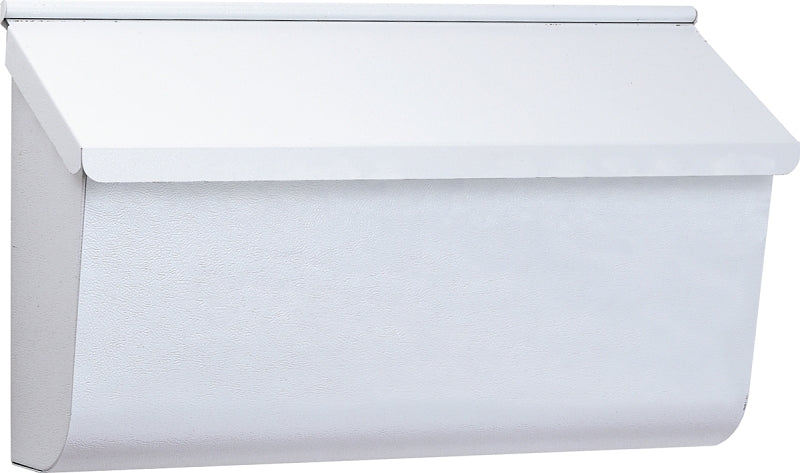 SOLAR GROUP Gibraltar Mailboxes Woodlands L4009WW0 Mailbox, 450 cu-in Capacity, Galvanized Steel, Textured Powder-Coated, White