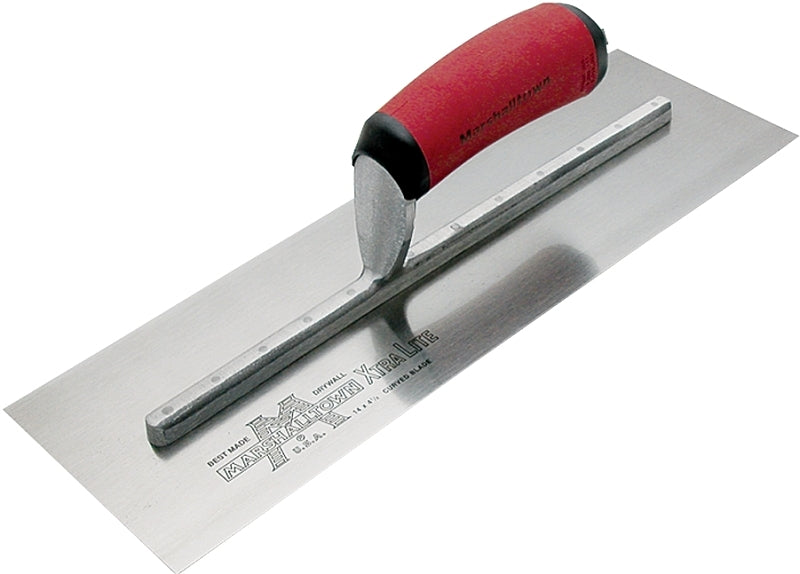MARSHALLTOWN Marshalltown DuraSoft Series 12SD Drywall Trowel, 4-1/2 in W Blade, 11 in L Blade, HCS Blade, Curved Handle