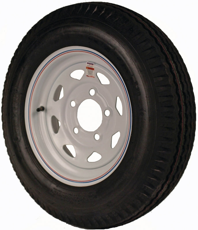 MARTIN WHEEL MARTIN Wheel DM452C-5I Trailer Tire, 1045 lb Withstand, 4-1/2 in Dia Bolt Circle, Rubber AUTOMOTIVE MARTIN WHEEL