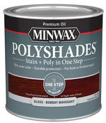 MINWAX Minwax 214804444 Waterbased Polyurethane Stain, Gloss, Liquid, Bombay Mahogany, 0.5 pt, Can PAINT MINWAX