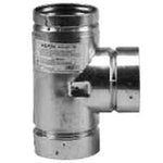 SELKIRK Selkirk PELLET PIPE 243100 Tee, 3 in, Galvanized