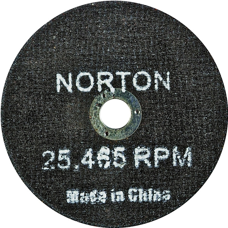 NORTON Norton 66252835553 Cut-Off Wheel, 3 in Dia, 1/16 in Thick, 3/8 in Arbor, 36 Grit, Very Coarse, Aluminum Oxide Abrasive