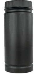 SELKIRK Selkirk DSP6AL-1/266086 Stove Pipe, 6 in ID x 6-1/2 in OD Dia, 12 to 18 in L, Aluminized Steel/Stainless Steel, Black