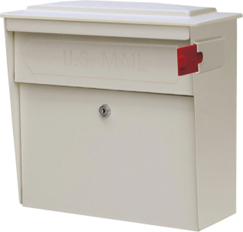 MAIL BOSS Mail Boss 7173 Mailbox, Steel, Powder-Coated, White, 15-3/4 in W, 7-1/2 in D, 16 in H