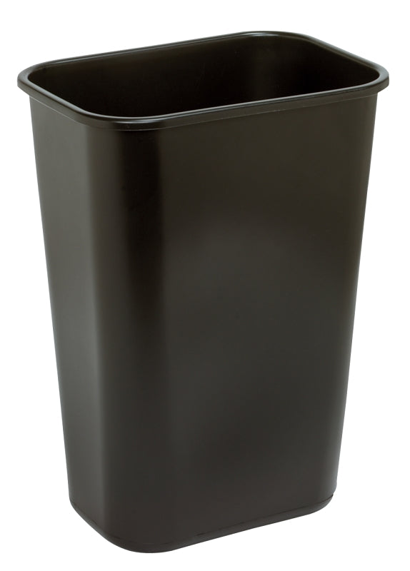 CONTINENTAL COMMERCIAL Continental Commercial 4114BK Waste Basket, 41.125 qt, Plastic, Black, 19-7/8 in H HOUSEWARES CONTINENTAL COMMERCIAL