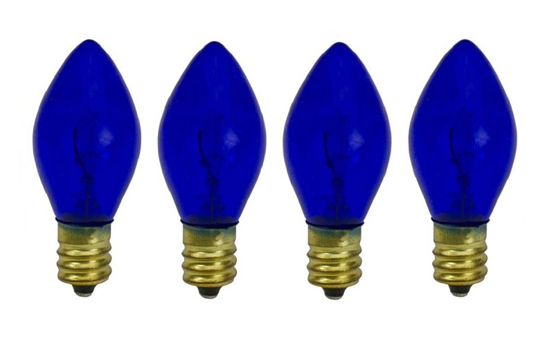 SANTAS FOREST Santas Forest 28985 Filament Bulb, C9 Lamp Base, Blue