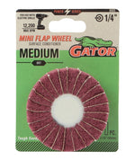 GATOR Gator 9005 Flap Wheel, 2-1/2 in Dia, 1/4 in Arbor, Aluminum Oxide Abrasive TOOLS GATOR