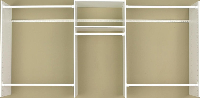 STOW Easy Track RB1448 Basic Starter Closet, 48 to 96 in W, 2-Shelf HARDWARE & FARM SUPPLIES STOW   