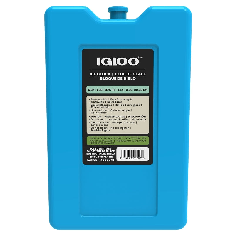 IGLOO Igloo MaxCold Series 00025201 Large Freeze Block, 33.8 oz, Blue