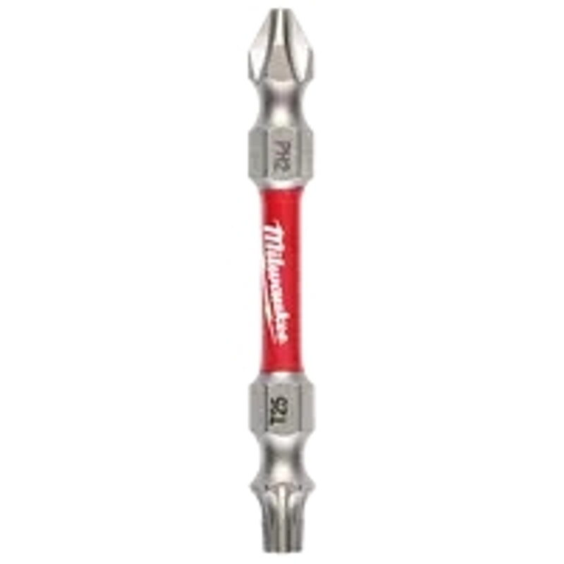MILWAUKEE Milwaukee SHOCKWAVE 48-32-4312 Power Bit, #2, T25 Drive, Phillips, Torx Drive, 1/4 in Shank, Hex Shank, 2-3/8 in L