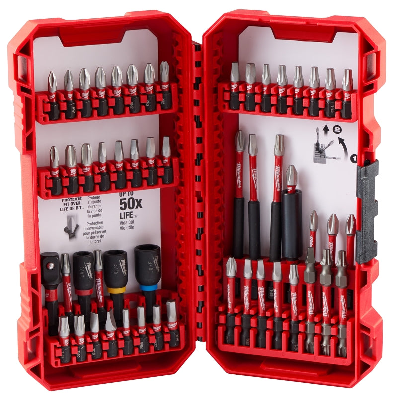 MILWAUKEE Milwaukee SHOCKWAVE Impact Duty 48-32-4010 Driver Bit Set, 54-Piece, All-Purpose, Steel TOOLS MILWAUKEE