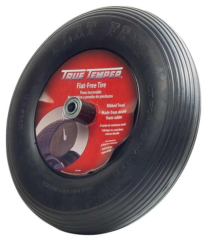 TRUE TEMPER True Temper FFTCC Wheelbarrow Tire, Polyurethane Tire, 8 in Dia Hub AUTOMOTIVE TRUE TEMPER