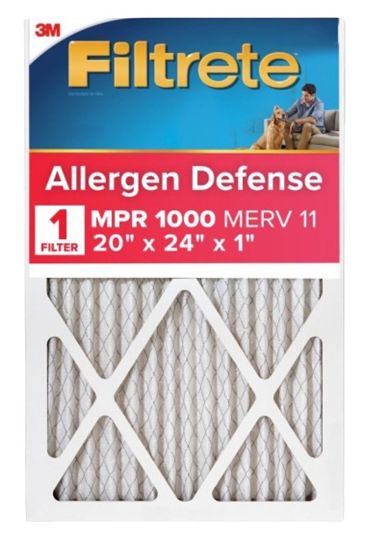 FILTRETE Filtrete 9826-4 Air Filter, 24 in L, 20 in W, 11 MERV, 1000 MPR, Polypropylene Frame