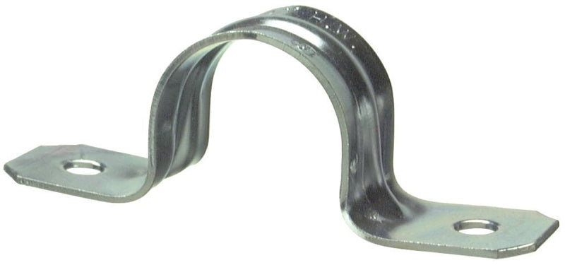 HALEX Halex 26122 2-Hole Rigid Conduit Strap, 3/4 in, Steel, Galvanized, 10/BAG ELECTRICAL HALEX