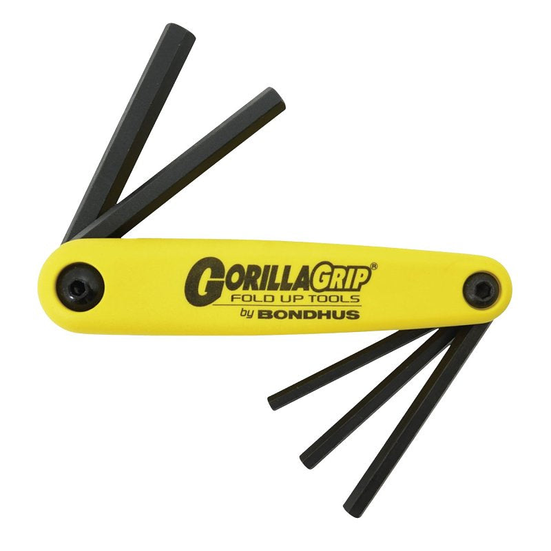 BONDHUS CORPORATION Bondhus GorillaGrip 12585 Hex End Key Set, 5-Piece, Steel, ProGuard, Specifications: SAE Measurement System